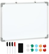 HOMCOM Quadro Magnético com Estrutura de Liga de Alumínio 60x45cm Quad