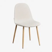 Glamm Estofada Cadeira De Jantar Madeira Natural & Caracóis Blanco & Caracóis - Sklum