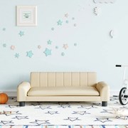 vidaXL Sofá infantil 90x53x30 cm tecido cor creme