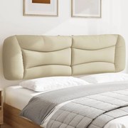 vidaXL Almofadão de cabeceira 180 cm tecido creme