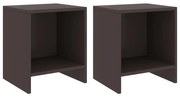 vidaXL Mesas de cabeceira 2pcs 35x30x40cm pinho maciço castanho-escuro