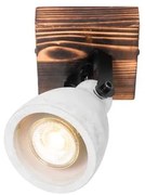 Foco de teto industrial madeira com betão - Creto