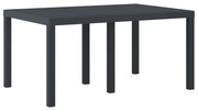 vidaXL Mesa de Jardim Antracite 150 x 100 x 73 cm vime PE