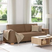 vidaXL Sofá de 3 lugares marrom 180 cm tecido