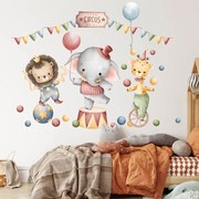 Autocolante de parede infantil - Safari circus