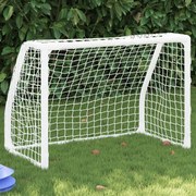 Baliza futebol infantil 2 pcs c/ bola 64x35x48 cm metal branco