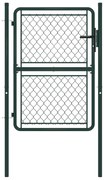 vidaXL Portão de jardim 100x150 cm aço verde
