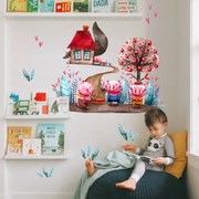 Autocolantes de parede de contos de fadas - Três porquinhos