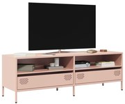 vidaXL Móvel de TV 135x39x43,5 cm aço laminado a frio rosa