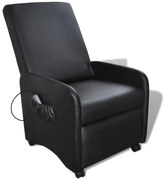 Cadeira de massagens couro artificial preto