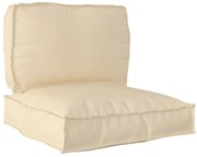vidaXL Conjunto de Almofadas para Palete 2 pcs Bege 70 x 70 x 12 cm
