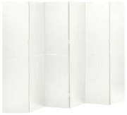 vidaXL Divisória/biombo com 6 painéis aço 240x180 cm branco