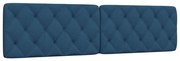 vidaXL Almofadão de cabeceira 200 cm tecido azul