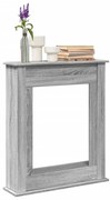 vidaXL Cornija lareira 75x20x87,5 cm derivados madeira cinza sonoma