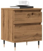 vidaXL Mesas de cabeceira 2pcs derivados de madeira carvalho artisiano