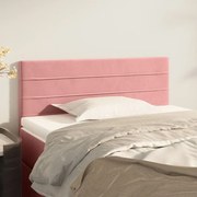 Cabeceira de cama veludo 90x5x78/88 cm rosa