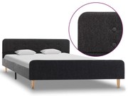 vidaXL Estrutura de cama 160x200 cm serapilheira cinzento-escuro