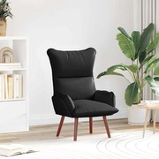 Poltrona Relaxante vidaXL Preta em Couro Sintético