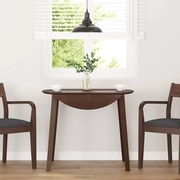 vidaXL Mesa de jantar madeira seringueira maciça castanho