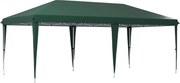 Outsunny Tenda Dobrável 6x3 m Tenda de Jardim para Festas e Eventos Portátil com Bolsa de Transporte Tecido Oxford para Exterior Anti-UV Verde | AOSOM Portugal