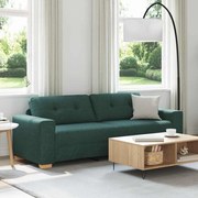 Sofá de 3 lugares vidaXL Verde Escuro 180 cm em Tecido
