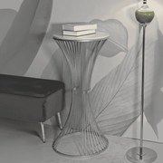 MESA DE APOIO Ø 50X100 CM PRATEADO