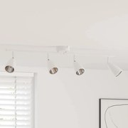 vidaXL Foco de teto com holofotes Branco 25.5 x 8 x 16 cm Metal