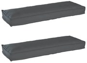vidaXL Almofadas para Palete para Banco 2 pcs Antracite 120x40x8 cm Tecido Oxford