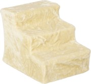 PawHut Escada para Cães de 3 Degraus com Capa Removível e Lavável Rampa para Cães para Cama Sofá 46x35x35 cm Bege | Aosom Portugal
