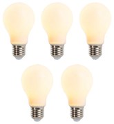 Conjunto de 5 Lâmpadas LED E27 Dimerizáveis A60 Fosco 5W 380lm