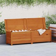 vidaXL Caixa p/ almofadões exterior 200x50x56 cm abeto maciço castanho