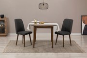 Conjunto de Mesa de Jantar Extensível e Cadeiras Vina – Nogueira e Ant