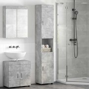 vidaXL Armário de Banheiro TULUM Cinzento cimento 37 x 31.5 x 203 cm