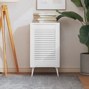 vidaXL Porta de armário com design de persiana pinho maciço branco