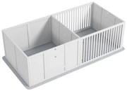 PawHut Caixa de parto para cães e filhotes, parque de parto para cães porta de altura ajustável 166 x 80 x 50 cm, branco | Aosom Portugal