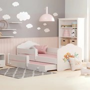 Cama infantil dupla branca Wave sereia 160x80 - colchão e estrado incluído