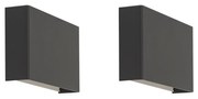 Conjunto de 2 Apliques Modernos Pretos - Otan