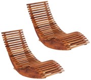 vidaXL Espreguiçadeiras de baloiçar 2 pcs madeira de acácia