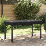 vidaXL Capa de Mesa Liso Preto 122 x 72 x 15 cm tecido