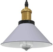 vidaXL Candeeiro suspenso regulável altura E27 cinza brilhante Ø22cm