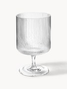 Copos de vinho artesanais com padrão em relevo Ripple, conjunto de 2