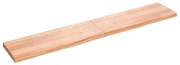 vidaXL Prateleira de parede 220x40x(2-6) cm carvalho tratado castanho