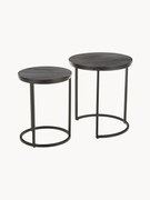 Mesa de apoio em madeira de manga Andrew, conjunto de 2