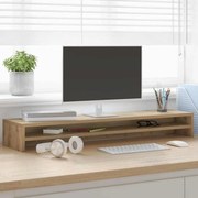 vidaXL Suporte para monitor Artisan Oak 100x24x13 cm Madeira projetada