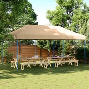 vidaXL Tenda para festas pop-up dobrável 580x292x315 cm bege