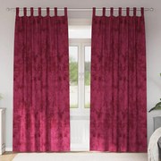 vidaXL Cortinas de Veludo 2 peças com Ilhós Vermelho Vinho 225x140 cm