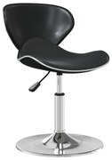 vidaXL Cadeira de jantar couro artificial preto