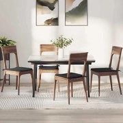 vidaXL Almofadas de Assento 4 pcs Preto 40 x 40 x 3 cm tecido