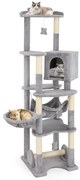 Árvore para gatos de 166 cm de altura com autolimpeza e cama removível para gatos - Café