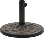 vidaXL Base de guarda-sol redonda poliresina 19 kg bronze